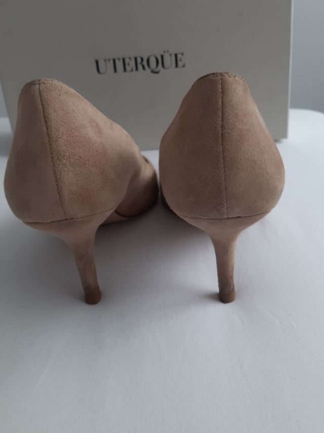 Zapatos salón ante visón  38