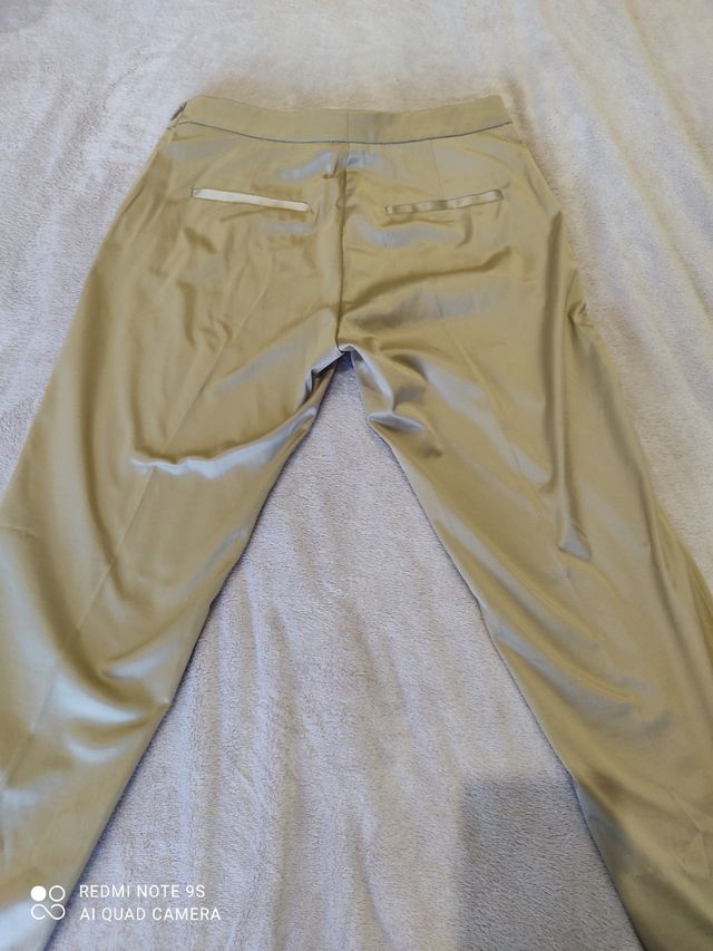 Pantalón de raso dorado Tintoretto