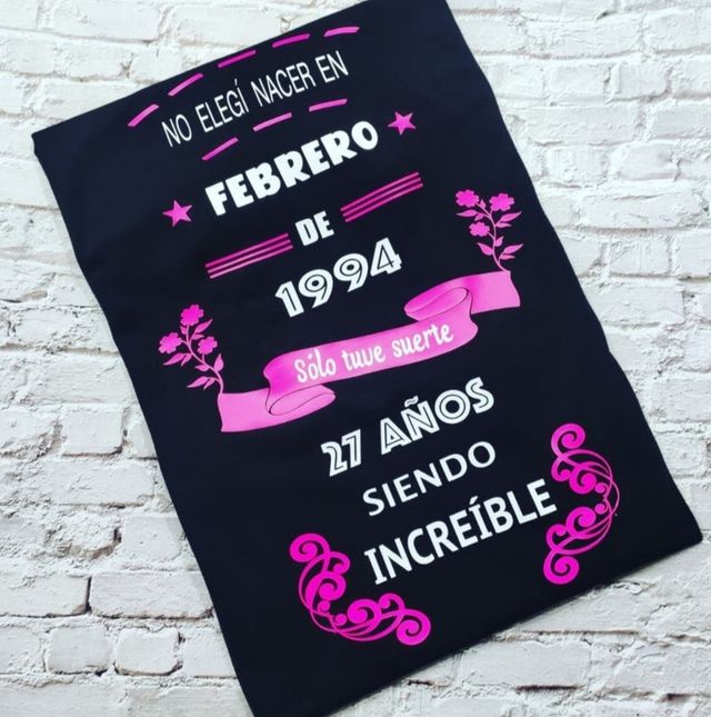 Camiseta personalizada cumpleaños, con foto,