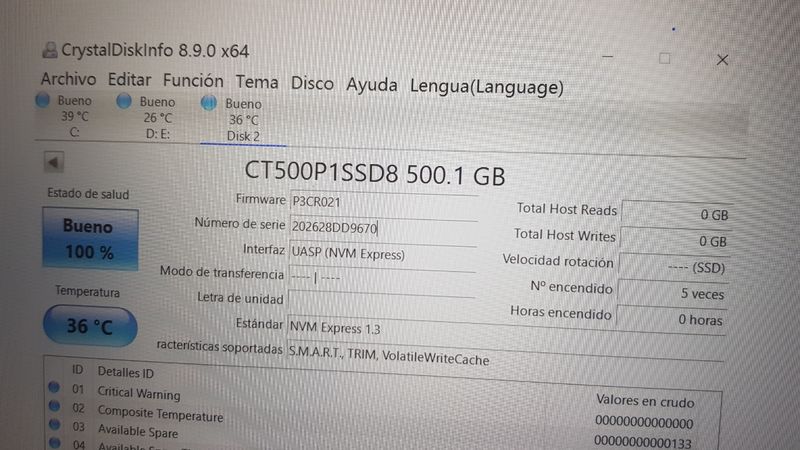 Crucial p1 2280  SSD M.2 afbeelding 2