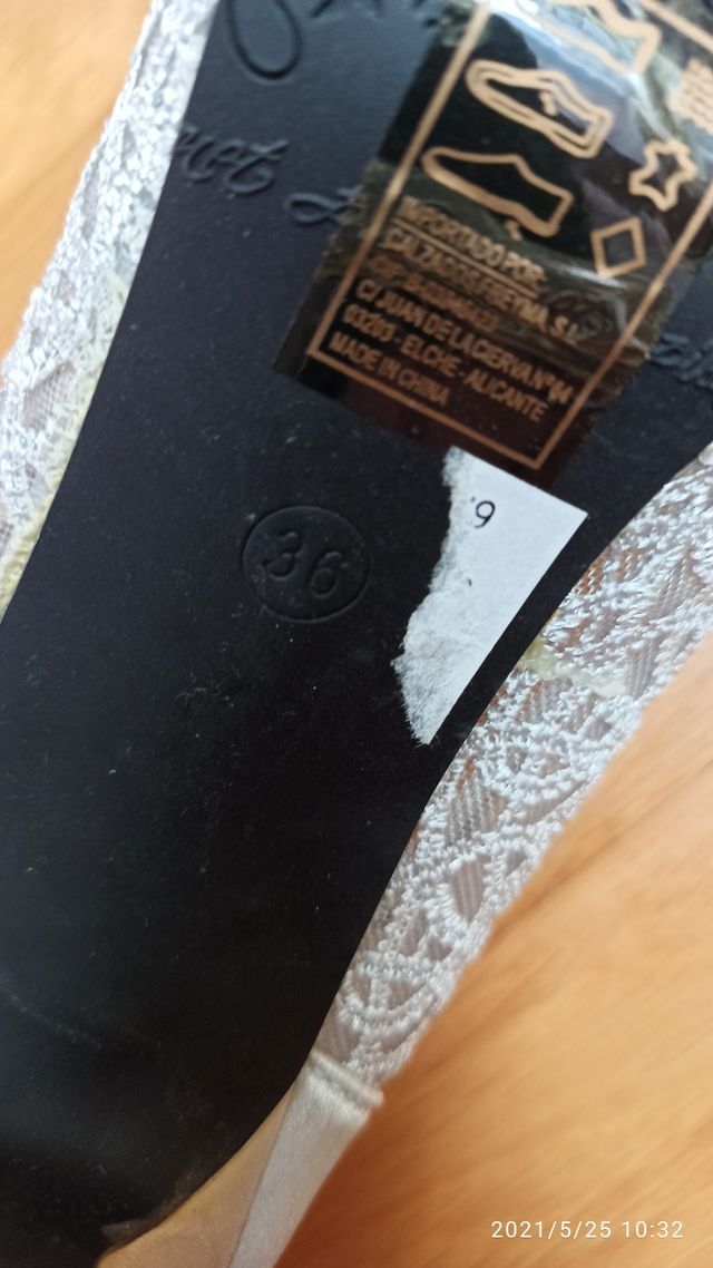 Zapato de fiesta. Número 36