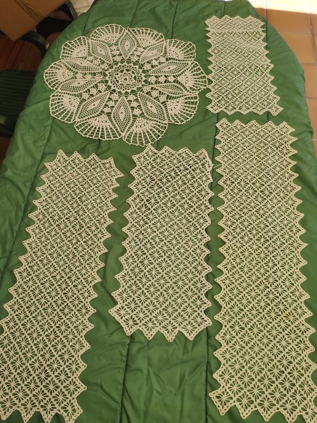 4 Pañitos hechos a ganchillo