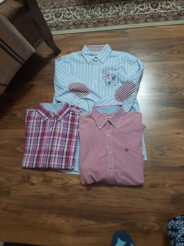 lote de tres camisas Monte Picaza . chico