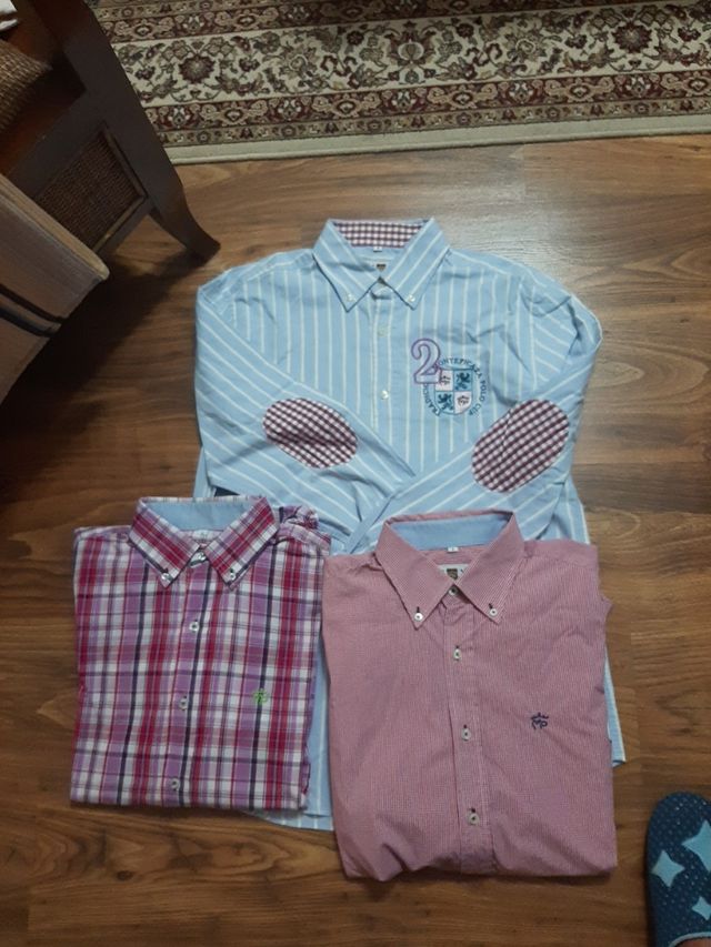 lote de tres camisas Monte Picaza . chico