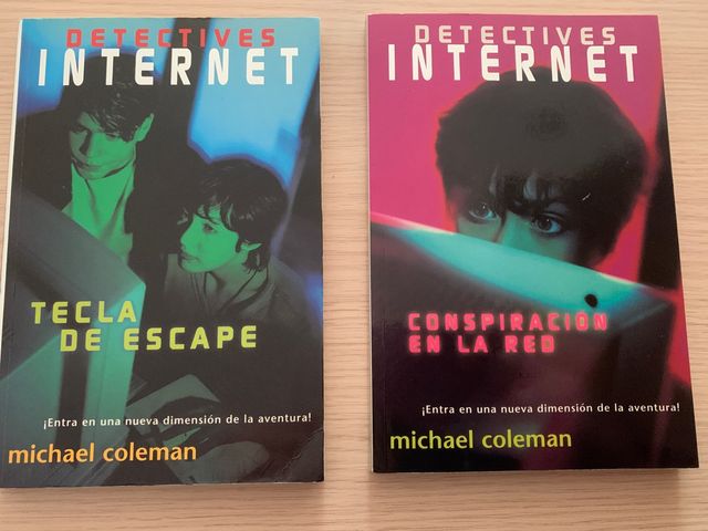 2 libros detectives Internet. Michael Coleman
