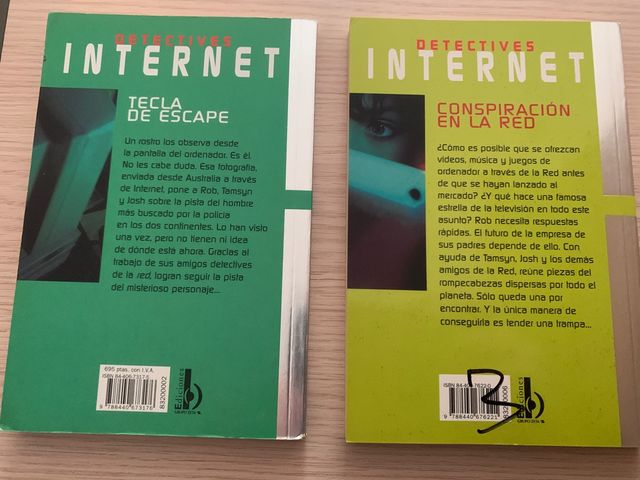 2 libros detectives Internet. Michael Coleman