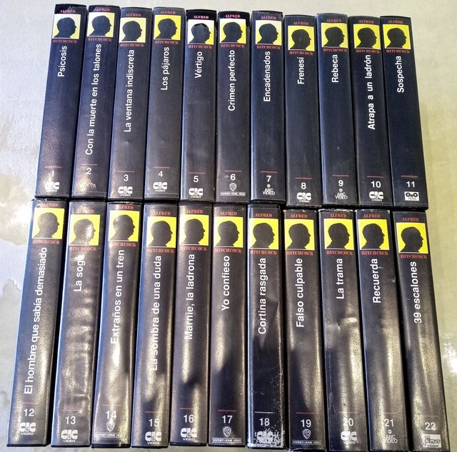 "Alfred Hitchcock"22 Películas Colección VHS negoc