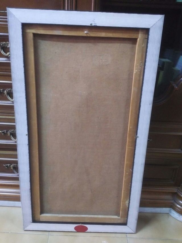 Cuadro al óleo sobre lienzo antiguo  J. Puig