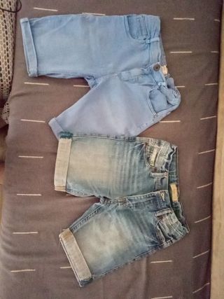 2 pantalones vaqueros cortos niño Zara y Lefties de segunda mano por 8 EUR  en Madrid en WALLAPOP