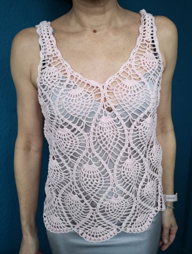 blusa tirantes crochet