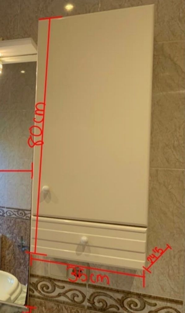 Mueble botiquín tocador baño blanco lacado de segunda mano por 30 € en