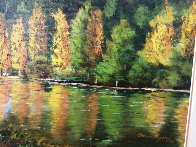 Paisaje de pintura al óleo