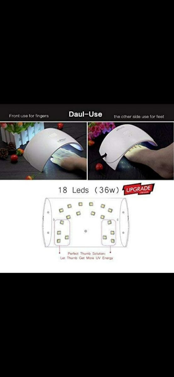 Secador de Uñas Profesional LED UV 36W