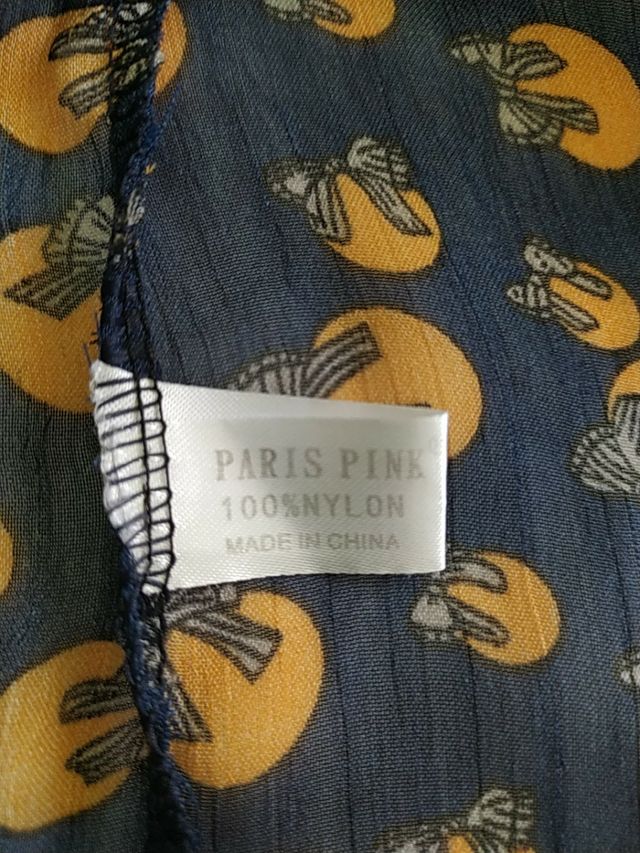 Blusa Azul Marino y Mostaza