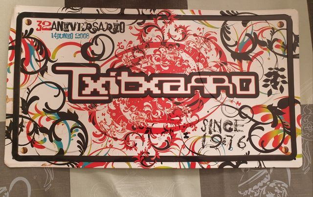 placa recuerdo aniversario discoteca Txitxarro