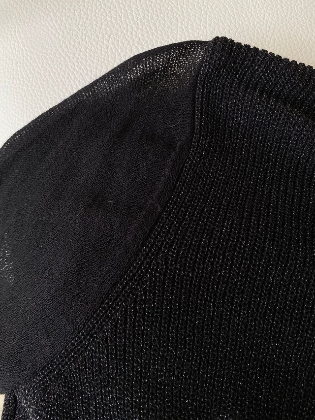 Jersey de punto negro metalizado fiesta S