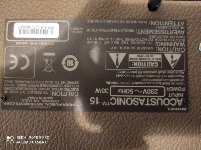 Fender Acoustasonic 15 Amplificador Guitarra st