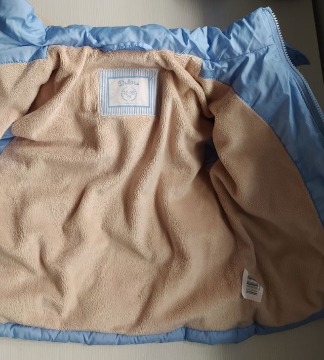 Abrigo/ Parka bebé niño azul de Dulces