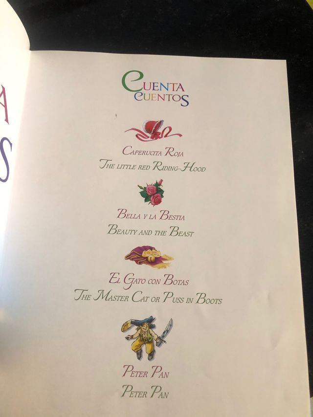 Libro Cuenta Cuentos Bilingüe Inglés/Español 