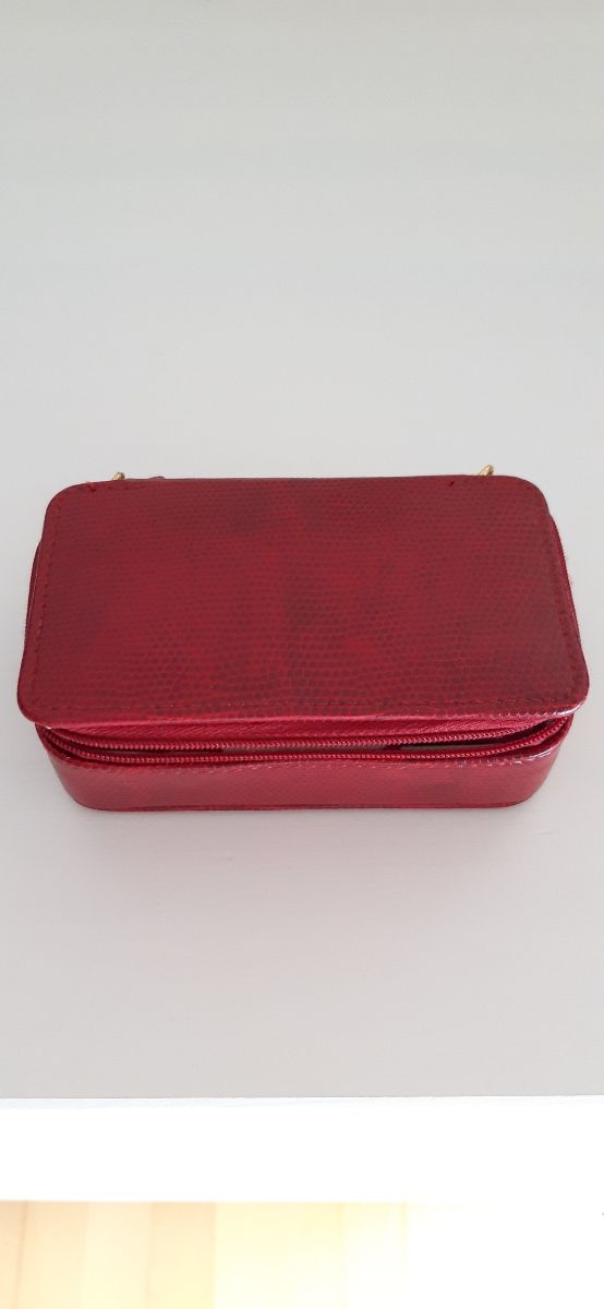 Joyero estuche de piel con cremallera