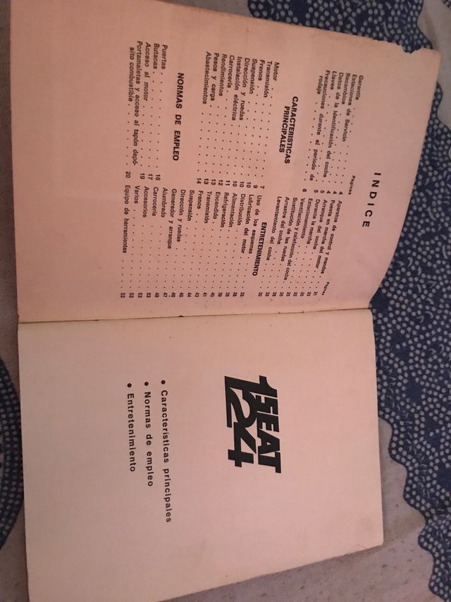 MANUAL DEL SEAT 124. 53 AÑOS EDICIÓN 1968