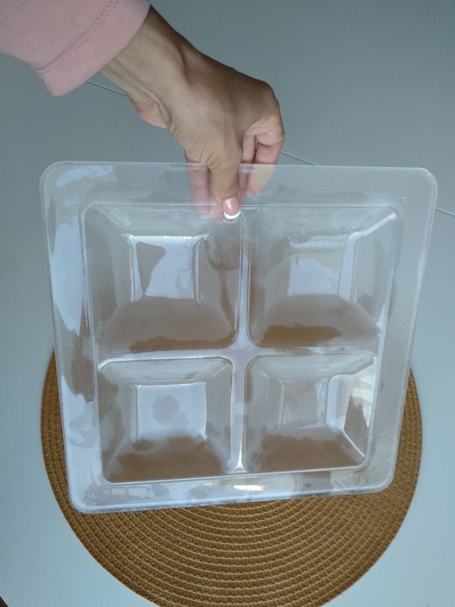 Plato bandeja de cristal para aperitivos