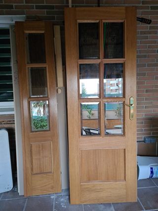 Conjunto puertas roble interior de segunda mano por 100 € en Vila-Seca