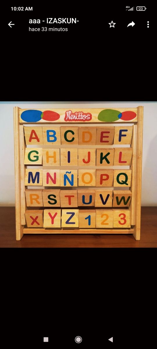 ALFABETO GIRATORIO PARA APRENDER LAS LETRAS