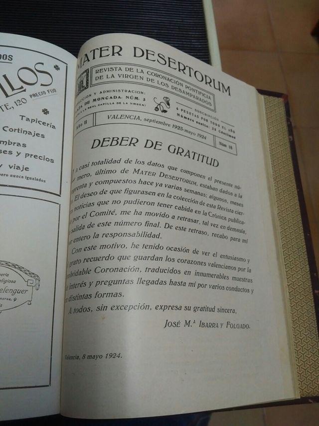 Revista Mater Desertorum 1922-1924. 18 números