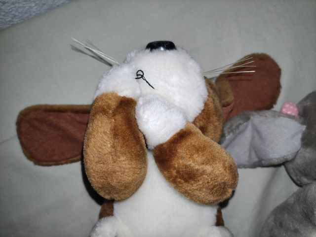 Pareja de peluches enamorados.