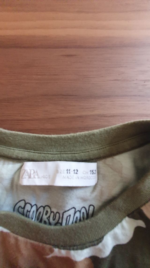 camiseta camuflaje niño