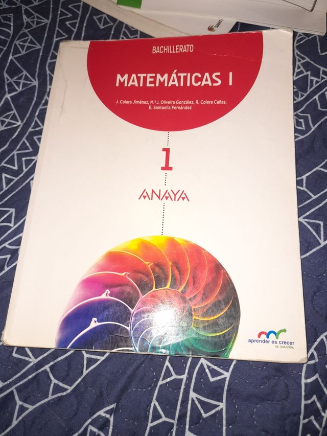 Libro Matemáticas Anaya 1 Bachillerato de segunda mano por 15 € en