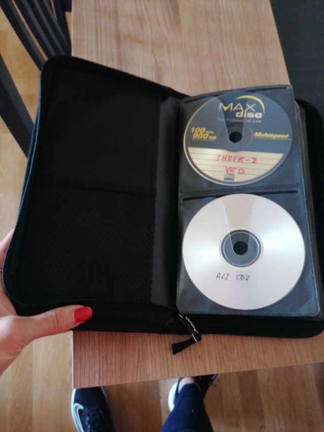 estuche cds tela