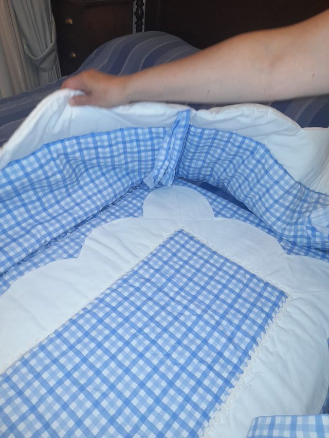 edredón cuna con protector