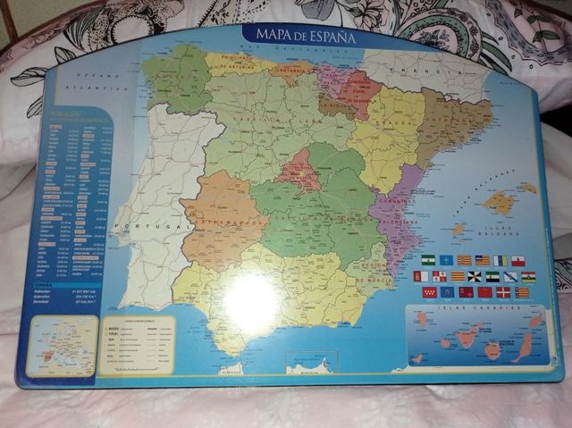 Cubre escritorio España/mapa mundi de segunda mano por 5 ...