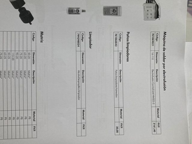 MÁQUINA SOLDADURA ELECTROFUSION