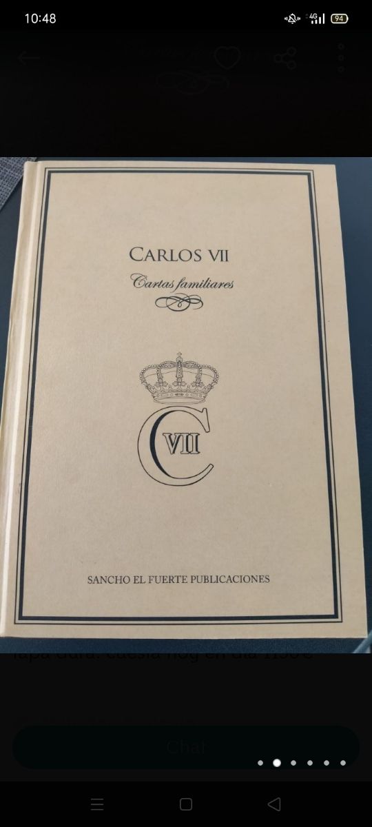Carlos VII cartas familiares Facsimil