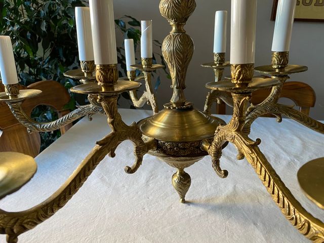 Lámpara antigua 12 luces