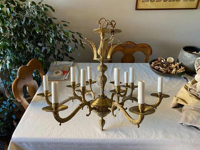 Lámpara antigua 12 luces