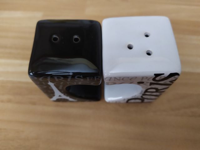 Set Romantico "Twin Paris" Tazas, Salero & Pimente