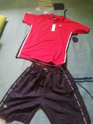 Conjunto lacoste sport corto de verano de segunda mano por 34 EUR en Santa  Coloma de Cervelló en WALLAPOP