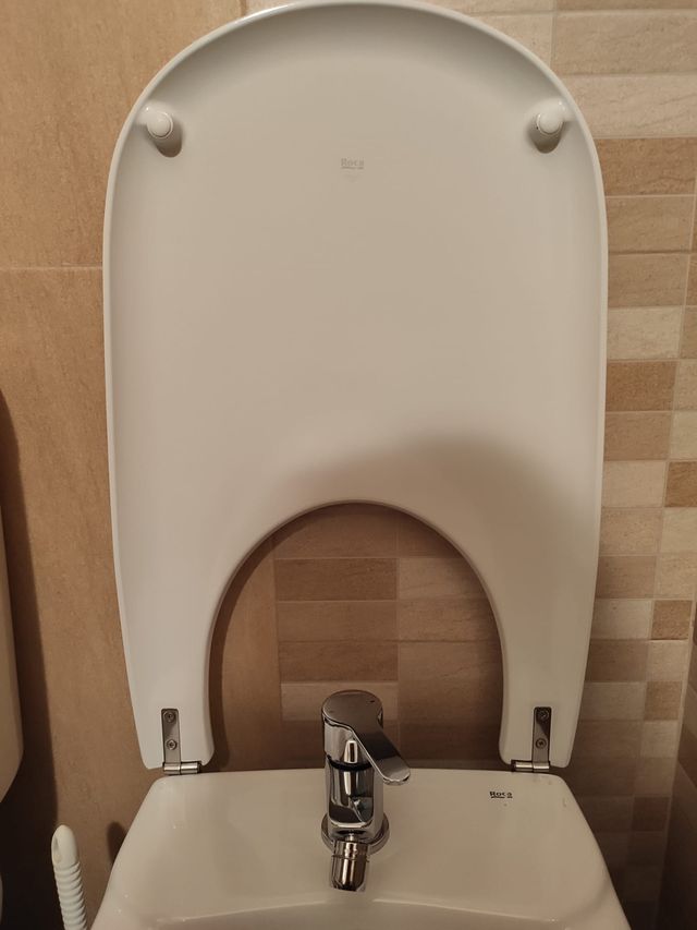 Bidet Roca modelo Giralda, con tapa y grifo