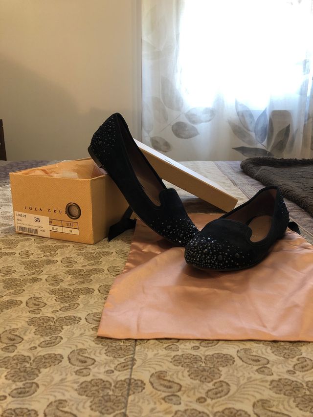 Scarpe in pelle scamosciata blu scuro