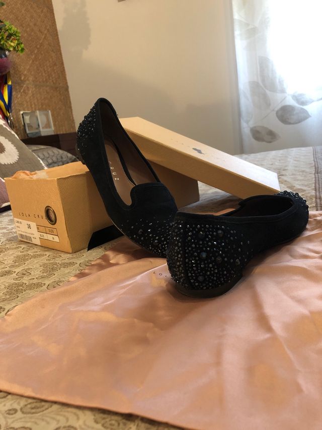 Scarpe in pelle scamosciata blu scuro