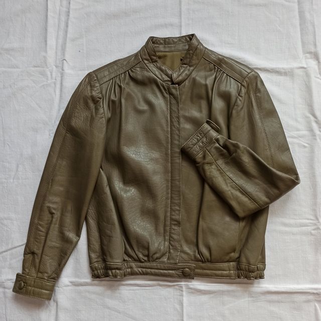 Conjunto vintage falda + americana cuero