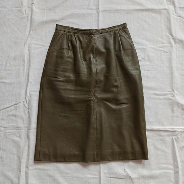 Conjunto vintage falda + americana cuero