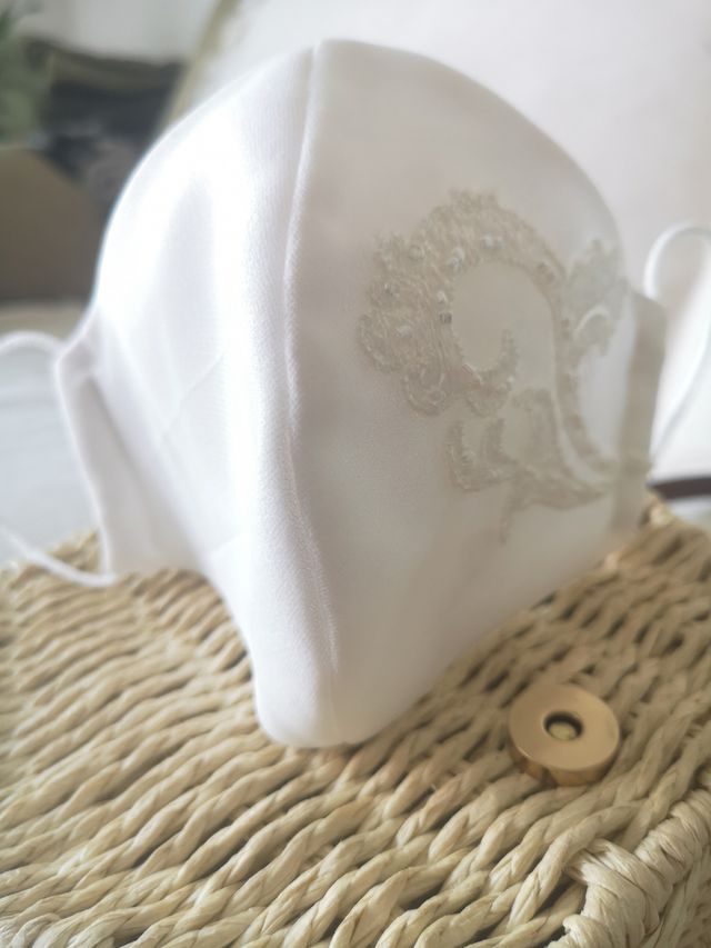 Mascarilla novia Rosa Clarà