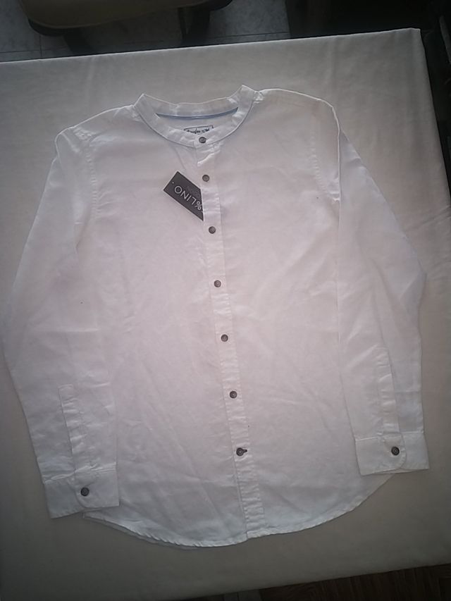 Camisa niño Lino Nueva con Etiquetas T. 11/12