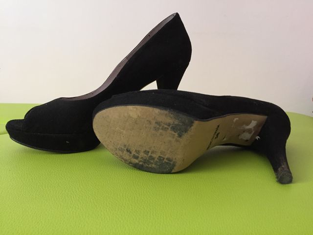 Zapato tacón Negro Piel talla 38