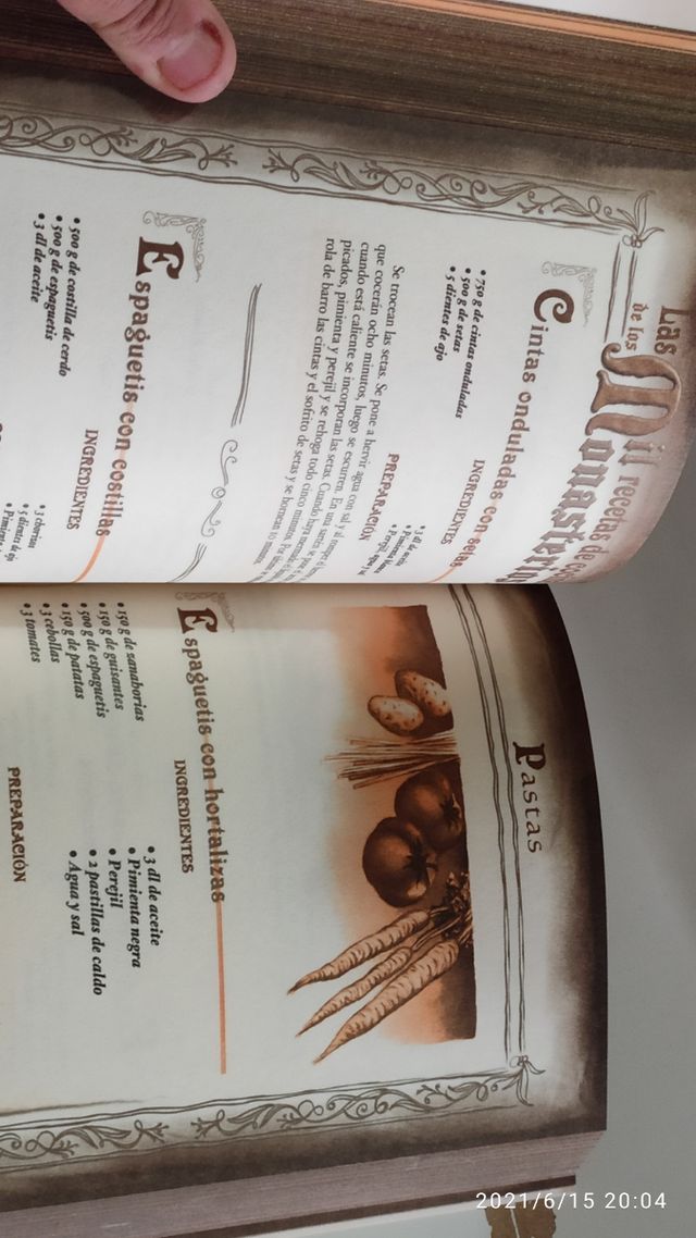 libros de recetas y de programación